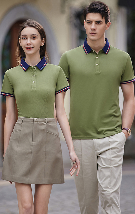 夏季翻領(lǐng)短袖polo衫定制logo 工作服男女T恤工衣廠(chǎng)服定